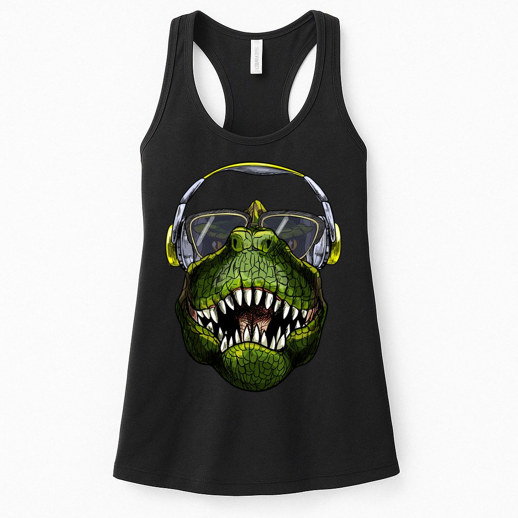 DJ T-Rex Womens Tank Top