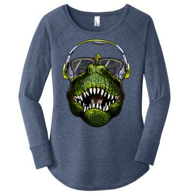 DJ T-Rex Women's Perfect Tri Tunic Long Sleeve Shirt