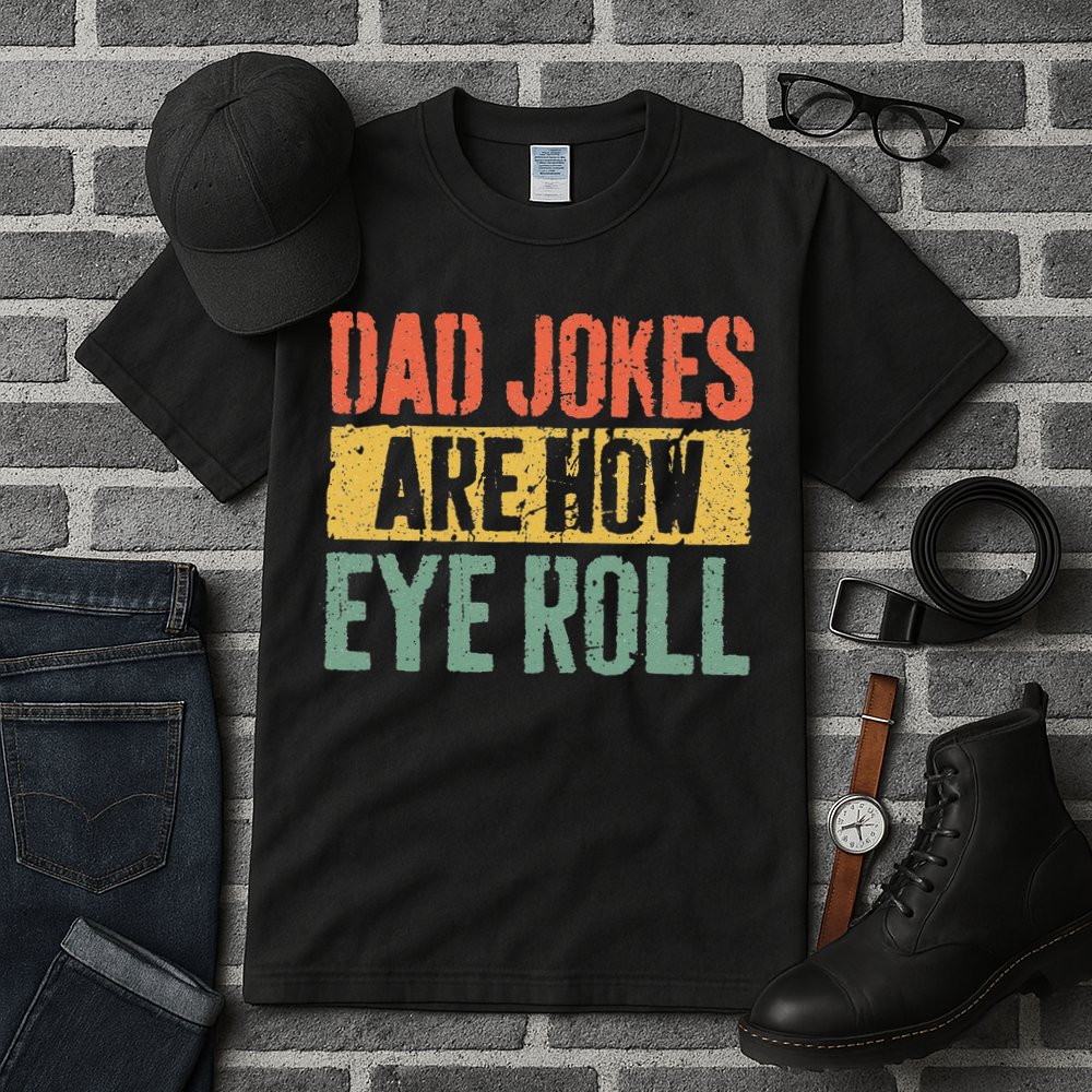 Dad Jokes Are How Eye Roll Fathers Day Tall T-Shirt