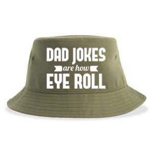 Dad Jokes Are How Eye Roll Rad Jokes Cringe Puns Dad Jokes Gift Sustainable Bucket Hat