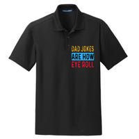 Dad Jokers Are Now Eye Roll Fathers Day Vintage Funny Dry Zone Grid Polo