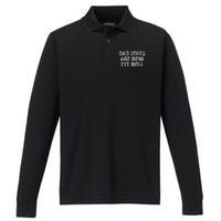 Dad Jokes Are How Eye Roll Funny Dad Gift Papa Father Day Performance Long Sleeve Polo