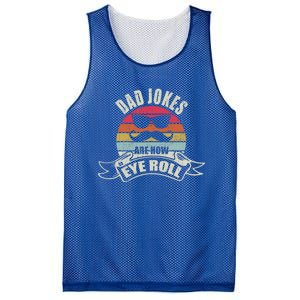 Dad Jokes Are How Eye Roll Retro Dad Joke Funny Fathers Day Funny Gift Mesh Reversible Basketball Jersey Tank