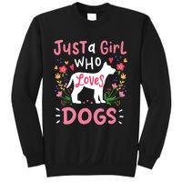 Dog Just A Girl Who Loves Dogs Gift For Dog Lovers Sweatshirt