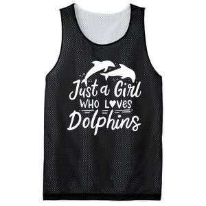 Dolphin Just A Who Loves Dolphins Mesh Reversible Basketball Jersey Tank