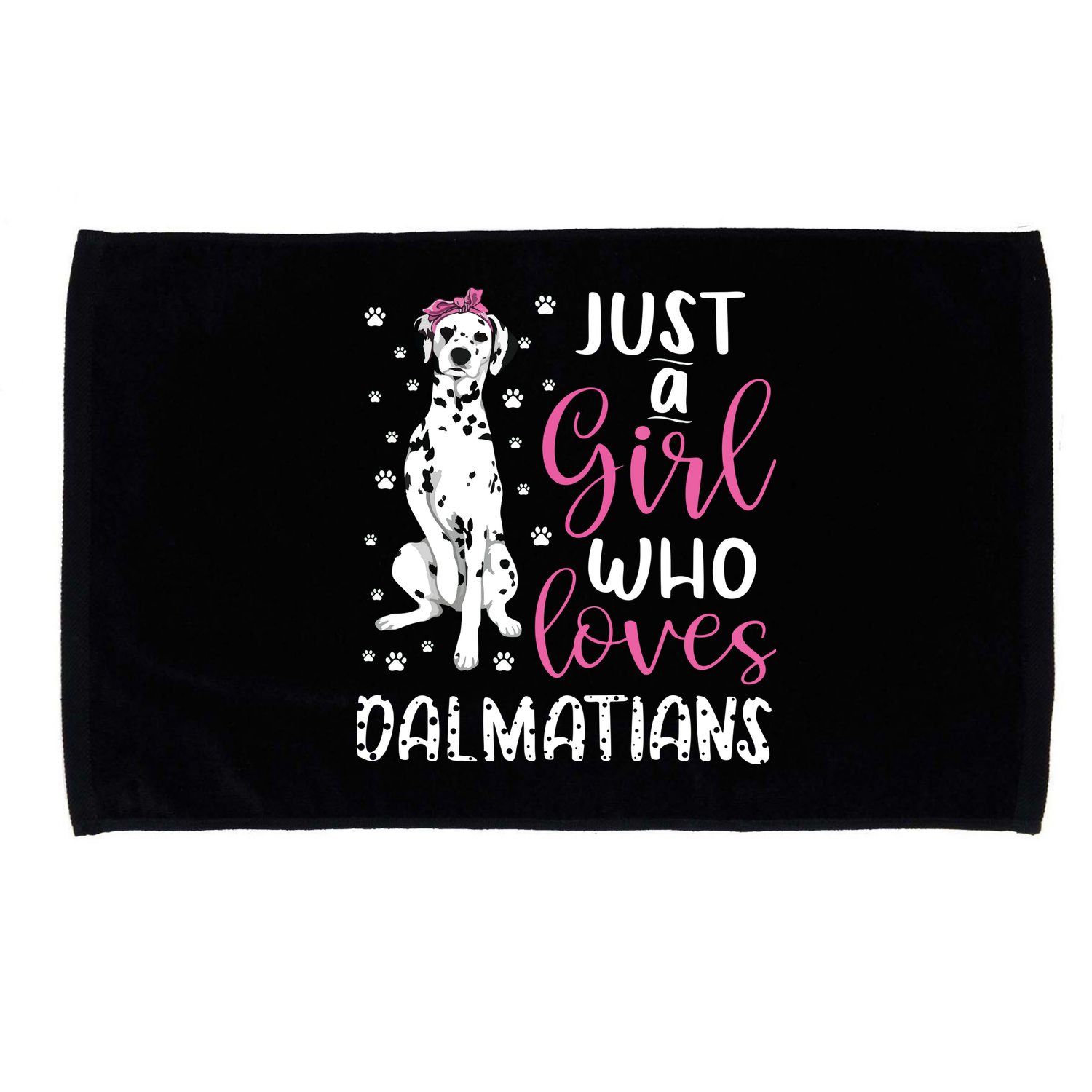Dalmatian Just A Girl Who Loves Dalmatians Dogs Lover Gift Microfiber Hand Towel