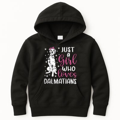Dalmatian Just A Girl Who Loves Dalmatians Dogs Lover Gift Kids Hoodie