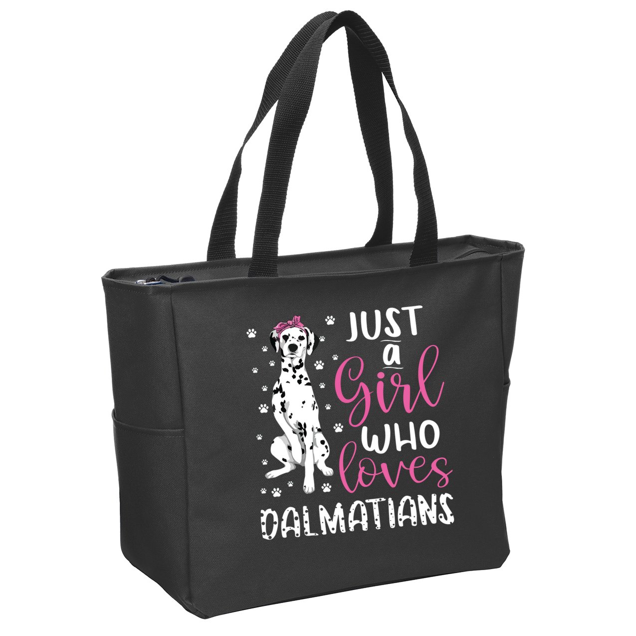 Dalmatian Just A Girl Who Loves Dalmatians Dogs Lover Gift Zip Tote Bag