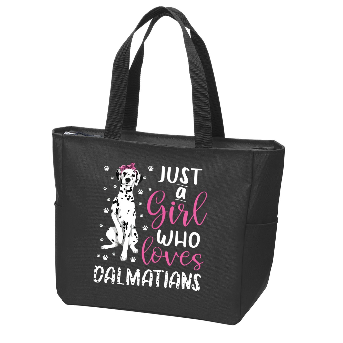 Dalmatian Just A Girl Who Loves Dalmatians Dogs Lover Gift Zip Tote Bag
