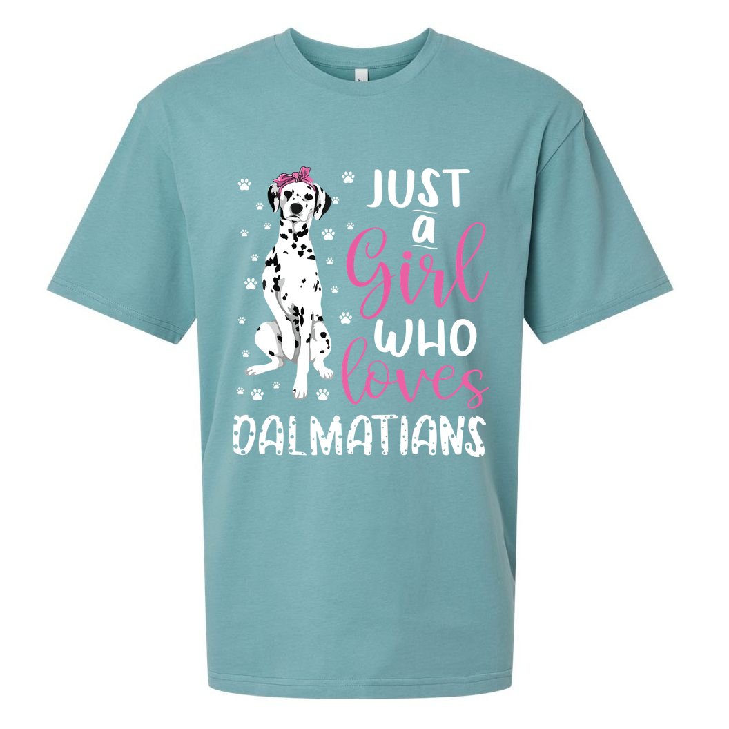 Dalmatian Just A Girl Who Loves Dalmatians Dogs Lover Gift Sueded Cloud Jersey T-Shirt