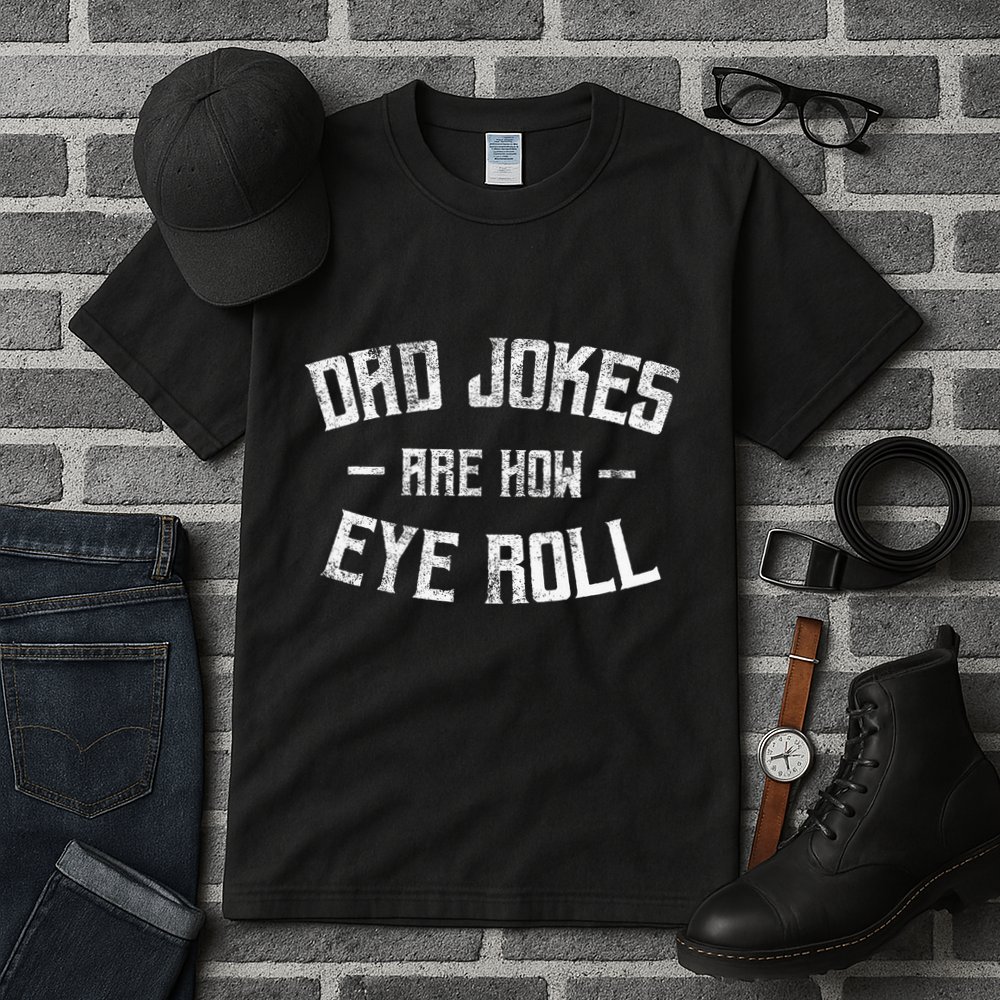 Dad Jokes Are How Eye Roll Funny Fathers Day Tall T-Shirt