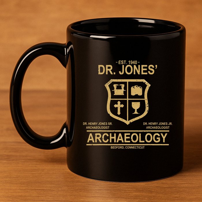 DR JONES ARCHAEOLOGYS 11oz C Handle Ceramic Mug
