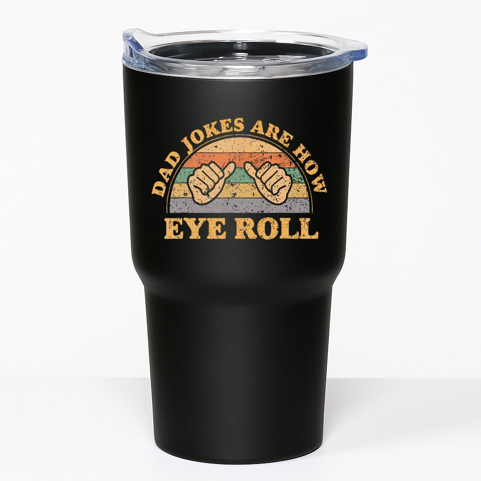 Dad Jokes Are How Eye Roll Fathers Day Vintage Retro Tumbler