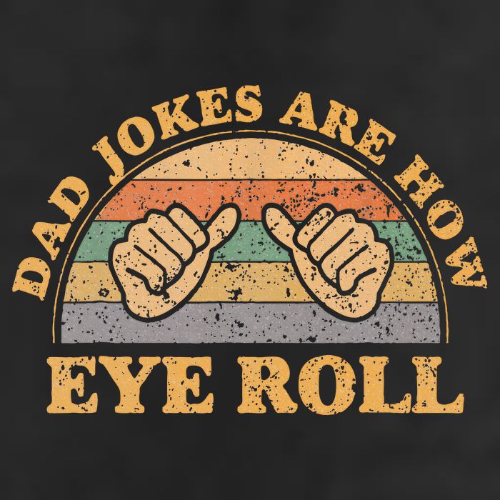 Dad Jokes Are How Eye Roll Fathers Day Vintage Retro Golf Towel
