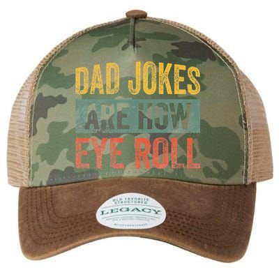 Dad Jokes Are How Eye Roll Funny Father's Day Legacy Tie Dye Trucker Hat
