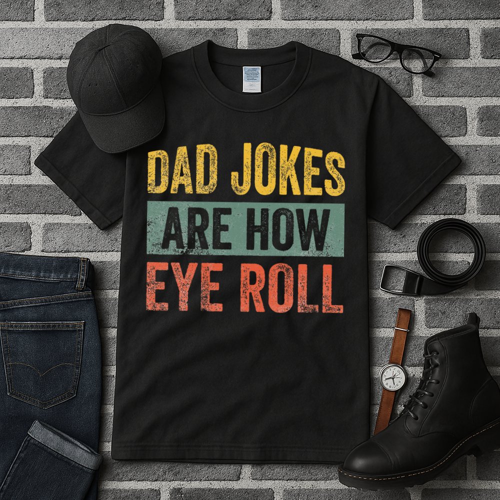 Dad Jokes Are How Eye Roll Funny Father's Day Tall T-Shirt