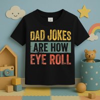 Dad Jokes Are How Eye Roll Funny Father's Day Toddler T-Shirt