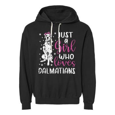 dalmatian Just A Who Loves dalmatians Dogs Lover Garment-Dyed Fleece Hoodie