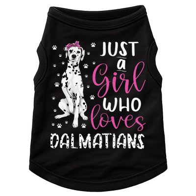 dalmatian Just A Who Loves dalmatians Dogs Lover Doggie Tank