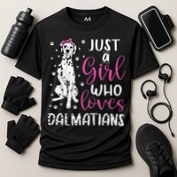 dalmatian Just A Who Loves dalmatians Dogs Lover Cooling Performance Crew T-Shirt