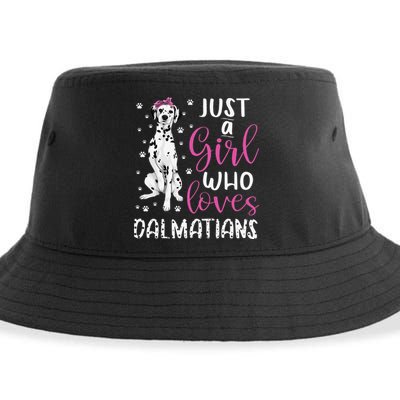 dalmatian Just A Who Loves dalmatians Dogs Lover Sustainable Bucket Hat