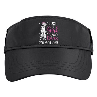 dalmatian Just A Who Loves dalmatians Dogs Lover Adult Drive Performance Visor