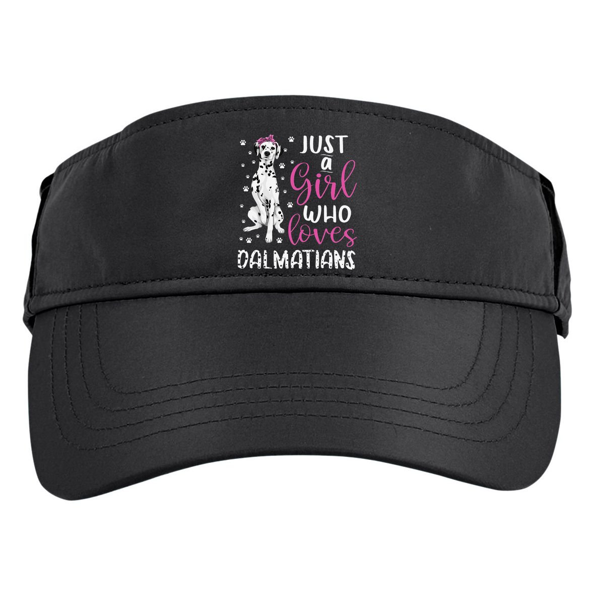 dalmatian Just A Who Loves dalmatians Dogs Lover Adult Drive Performance Visor