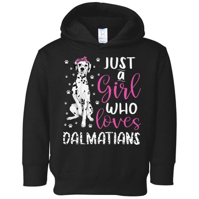 dalmatian Just A Who Loves dalmatians Dogs Lover Toddler Hoodie