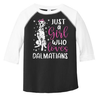 dalmatian Just A Who Loves dalmatians Dogs Lover Toddler Fine Jersey T-Shirt
