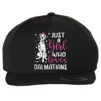 dalmatian Just A Who Loves dalmatians Dogs Lover Wool Snapback Cap