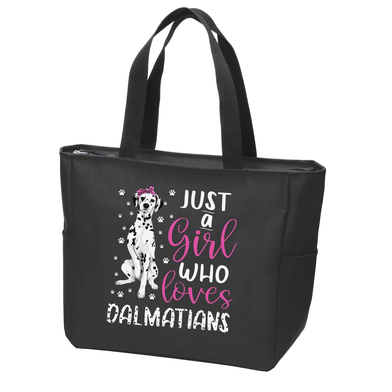 dalmatian Just A Who Loves dalmatians Dogs Lover Zip Tote Bag