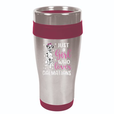 dalmatian Just A Who Loves dalmatians Dogs Lover 16oz Travel Tumbler