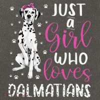 dalmatian Just A Who Loves dalmatians Dogs Lover Cotton Canvas Backpack