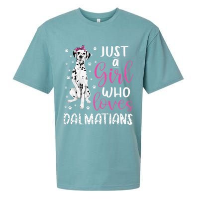 dalmatian Just A Who Loves dalmatians Dogs Lover Sueded Cloud Jersey T-Shirt