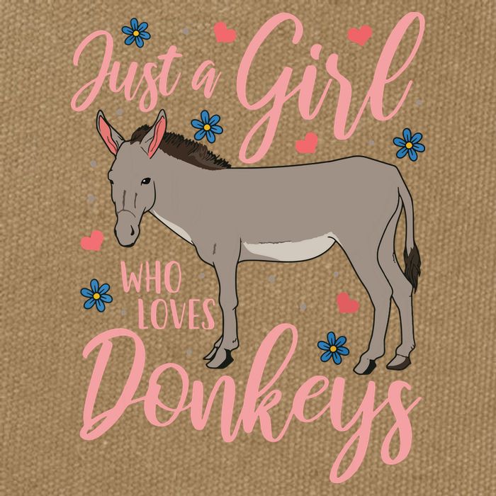 Donkey Just A Who Loves Donkeys Funny Donkey Lover Gift Cotton Canvas Backpack