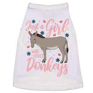 Donkey Just A Who Loves Donkeys Funny Donkey Lover Gift Doggie Tank