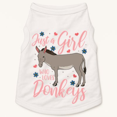 Donkey Just A Who Loves Donkeys Funny Donkey Lover Gift Doggie Tank