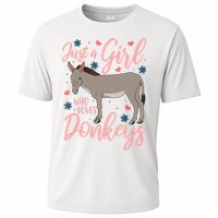 Donkey Just A Who Loves Donkeys Funny Donkey Lover Gift Cooling Performance Crew T-Shirt