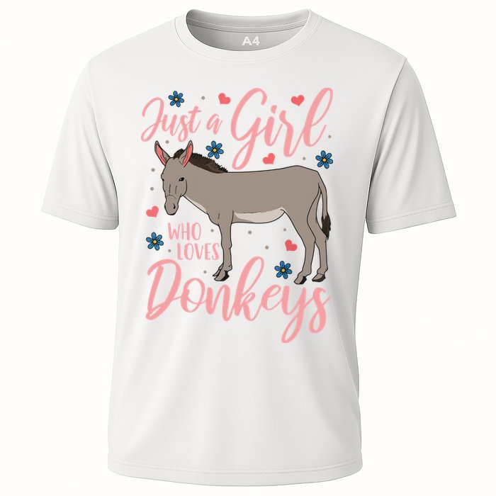 Donkey Just A Who Loves Donkeys Funny Donkey Lover Gift Cooling Performance Crew T-Shirt