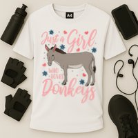 Donkey Just A Who Loves Donkeys Funny Donkey Lover Gift Cooling Performance Crew T-Shirt