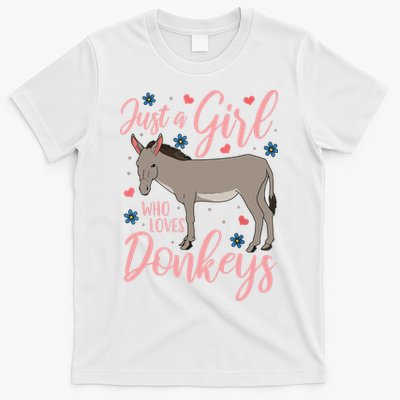 Donkey Just A Who Loves Donkeys Funny Donkey Lover Gift T-Shirt