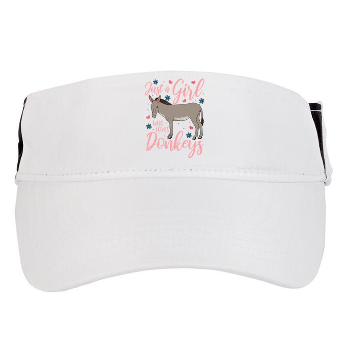 Donkey Just A Who Loves Donkeys Funny Donkey Lover Gift Adult Drive Performance Visor