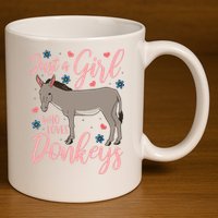 Donkey Just A Who Loves Donkeys Funny Donkey Lover Gift 11oz C Handle Ceramic Mug