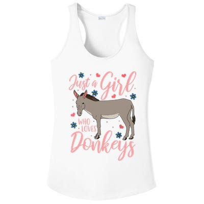 Donkey Just A Who Loves Donkeys Funny Donkey Lover Gift Ladies PosiCharge Competitor Racerback Tank
