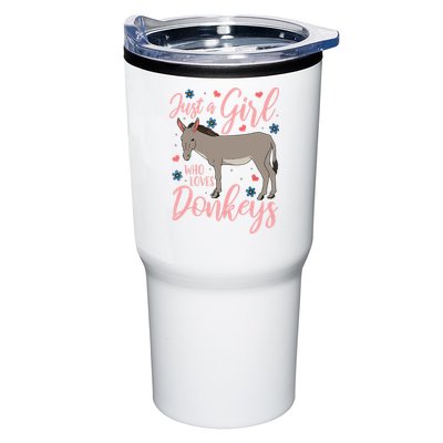 Donkey Just A Who Loves Donkeys Funny Donkey Lover Gift Tumbler