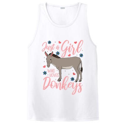 Donkey Just A Who Loves Donkeys Funny Donkey Lover Gift PosiCharge Competitor Tank
