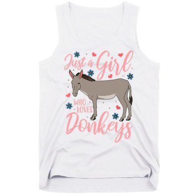 Donkey Just A Who Loves Donkeys Funny Donkey Lover Gift Tank Top