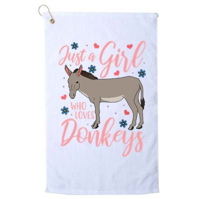 Donkey Just A Who Loves Donkeys Funny Donkey Lover Gift Golf Towel