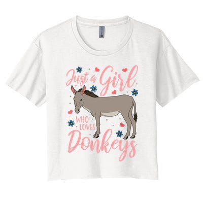 Donkey Just A Who Loves Donkeys Funny Donkey Lover Gift Crop Top