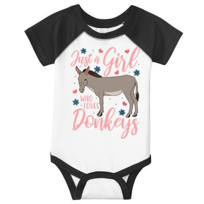 Donkey Just A Who Loves Donkeys Funny Donkey Lover Gift Infant Baby Jersey Bodysuit
